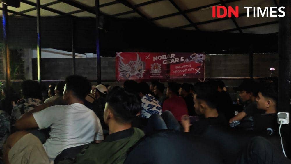 Suasana Nobar Gear 5 di Kota Banda Aceh, Aceh. (IDN Times/Muhammad Saifullah)
