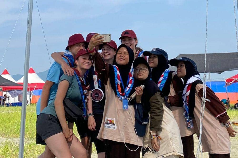 Kontingen Indonesia di jambore pramuka Korea Selatan 2023. (dok. Pesantren Darunnajah)