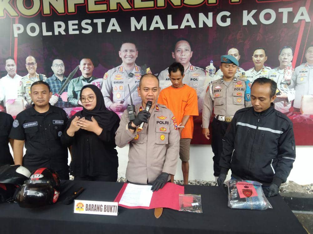 Viral Maling Motor di Malang Ditembak saat Kabur di Jalan Raya
