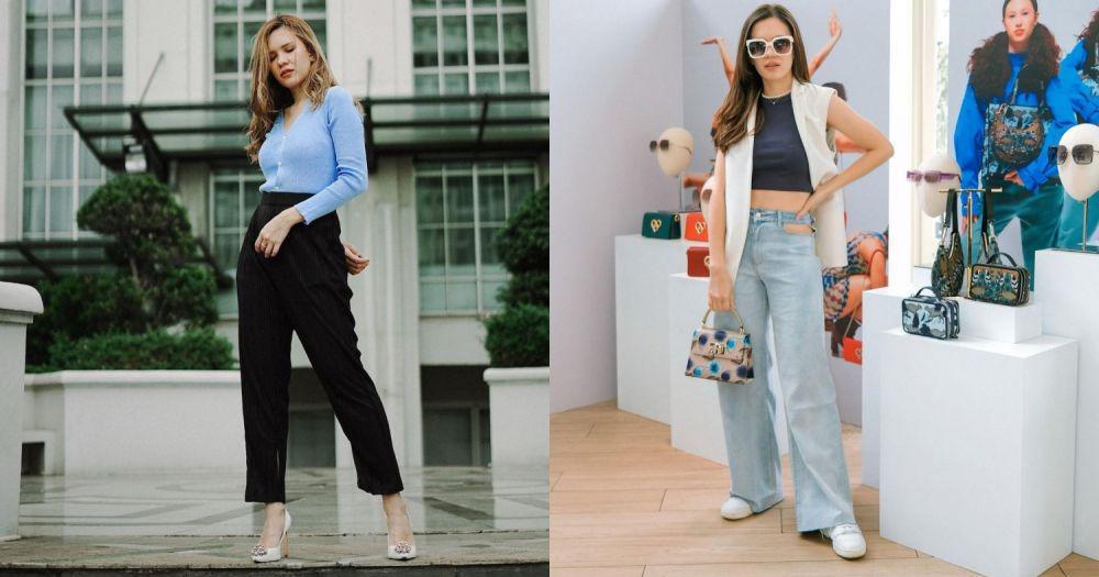 8 Referensi Outfit Michelle Joan Mengandalkan Celana Panjang