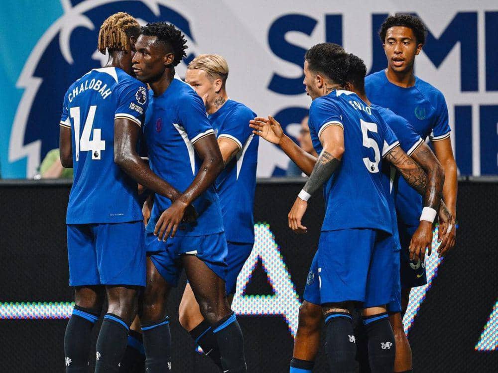 Chelsea FC dalam laga menghadapi Newcastle United pada laga pramusim 2023. (instagram.com/chelseafc)