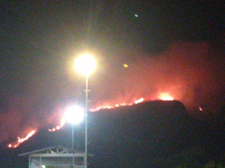 Kebakaran di kawasan pegunungan Ijen. (Istimewa)