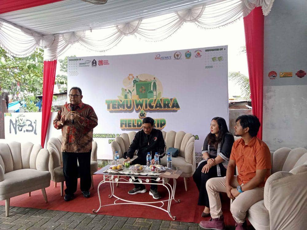 Acara Temu Wicara Komunitas Bank Sampah Sumatera Utara (IDN Times/Taufik Syahputra)