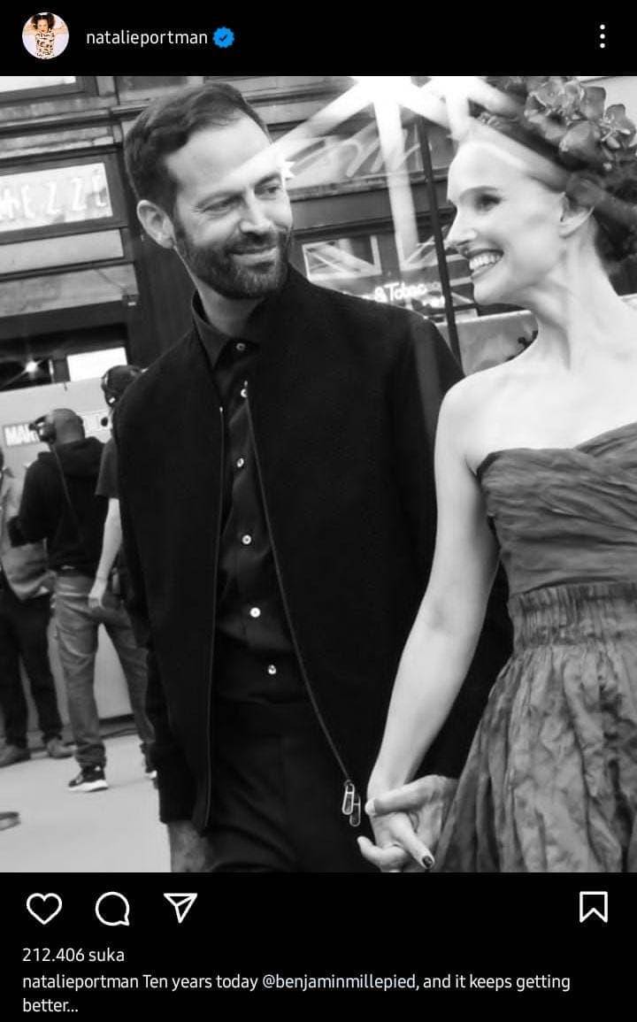 potret kenangan Natalie Portman dan Benjamin Millepied (instagram.com/natalieportman)