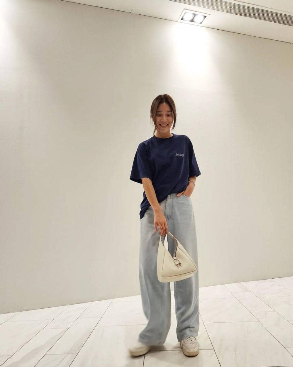 outfit dengan celana panjang ala Kemisara Paladesh (instagram.com/kemisarap)
