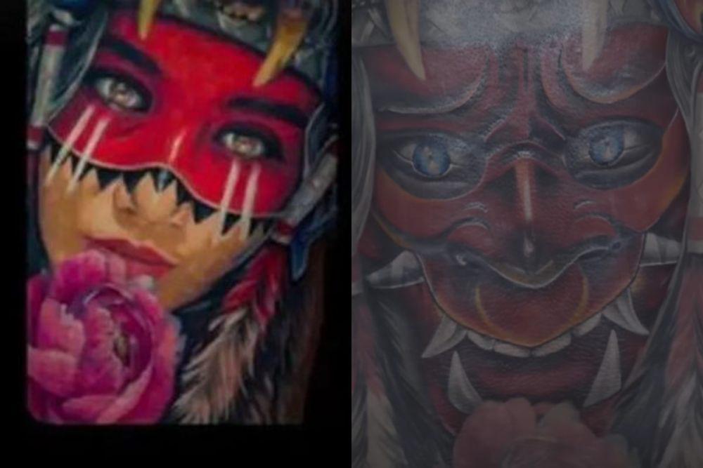7 Hasil Akhir Tato Syahnaz di Tubuh Rendy Kjaernett, Jadi Iblis?