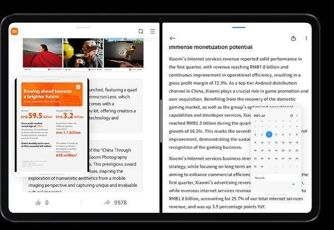 Xiaomi Pad 6 ketika digunakan untuk membaca (mi.co.id)