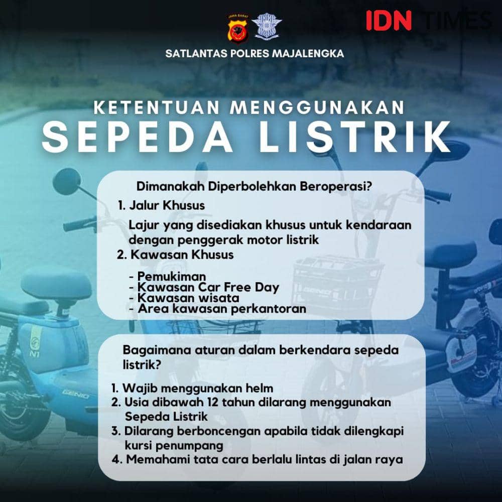 Dokumen Polres Majalengka/ Polres Majalengka keluarkan aturan main sepeda listrik