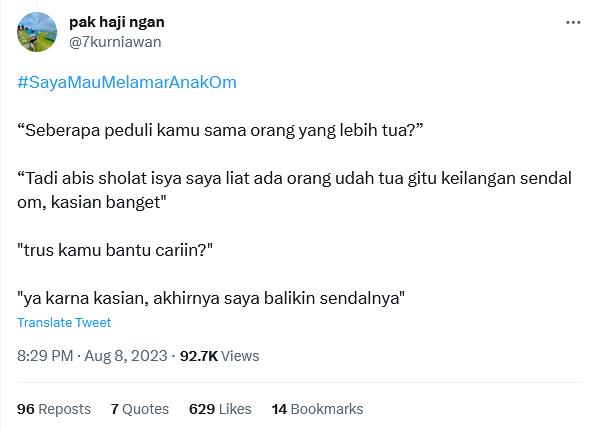 10 Cuitan Lucu Warganet Ditanya Kelebihannya oleh Calon Mertua