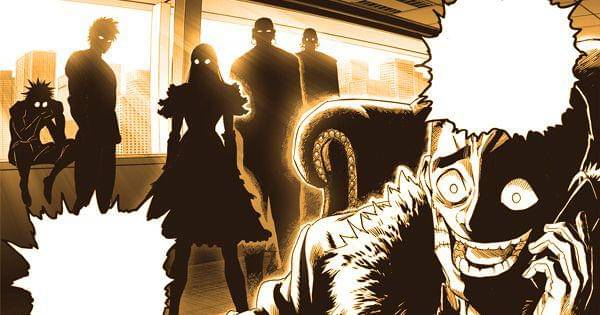 Ryumon dan para anggota Neo Heroes  ( Dok. tonarinoyj.jp/One Punch Man )