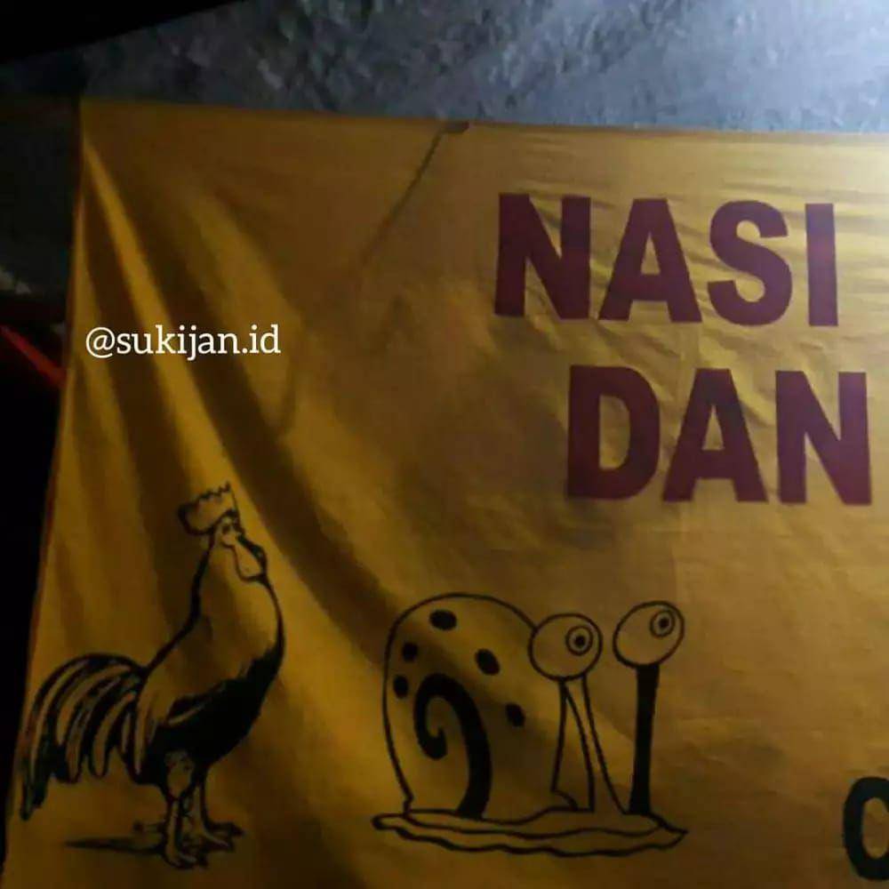 spanduk pecel lele salah gambar kocak (twitter.com/fbreceh)