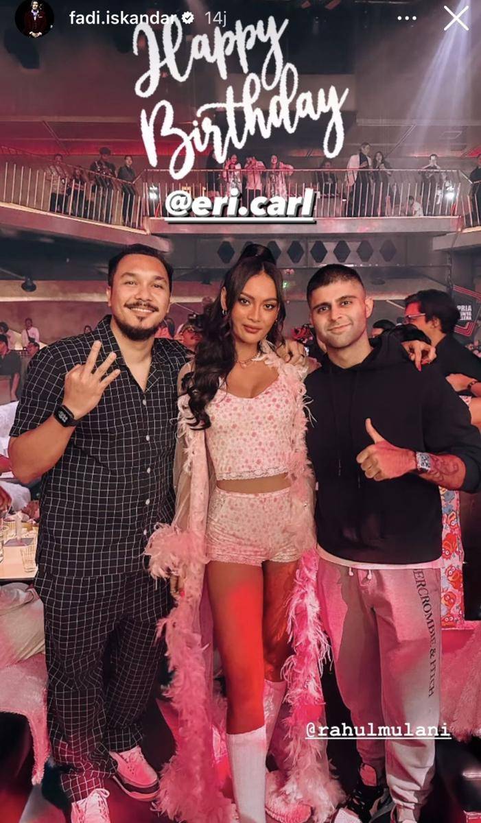 Tamu artis dan seleb di ulang tahun Erika Carlina (instagram.com/fadi.iskandar)