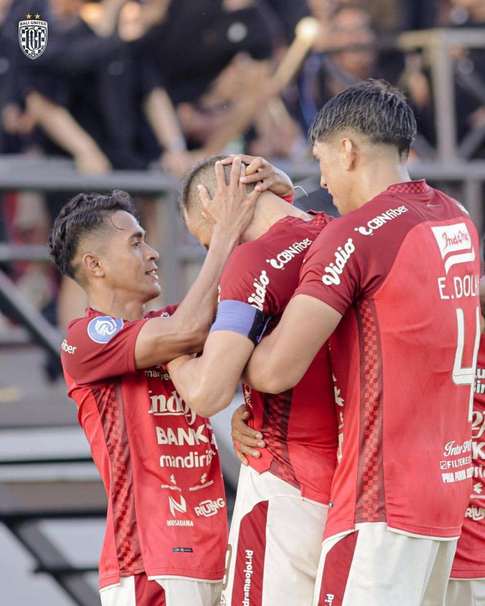 Spaso usai mencetak gol ke gawang PSM Makassar. (Instagram.com/baliunitedfc)