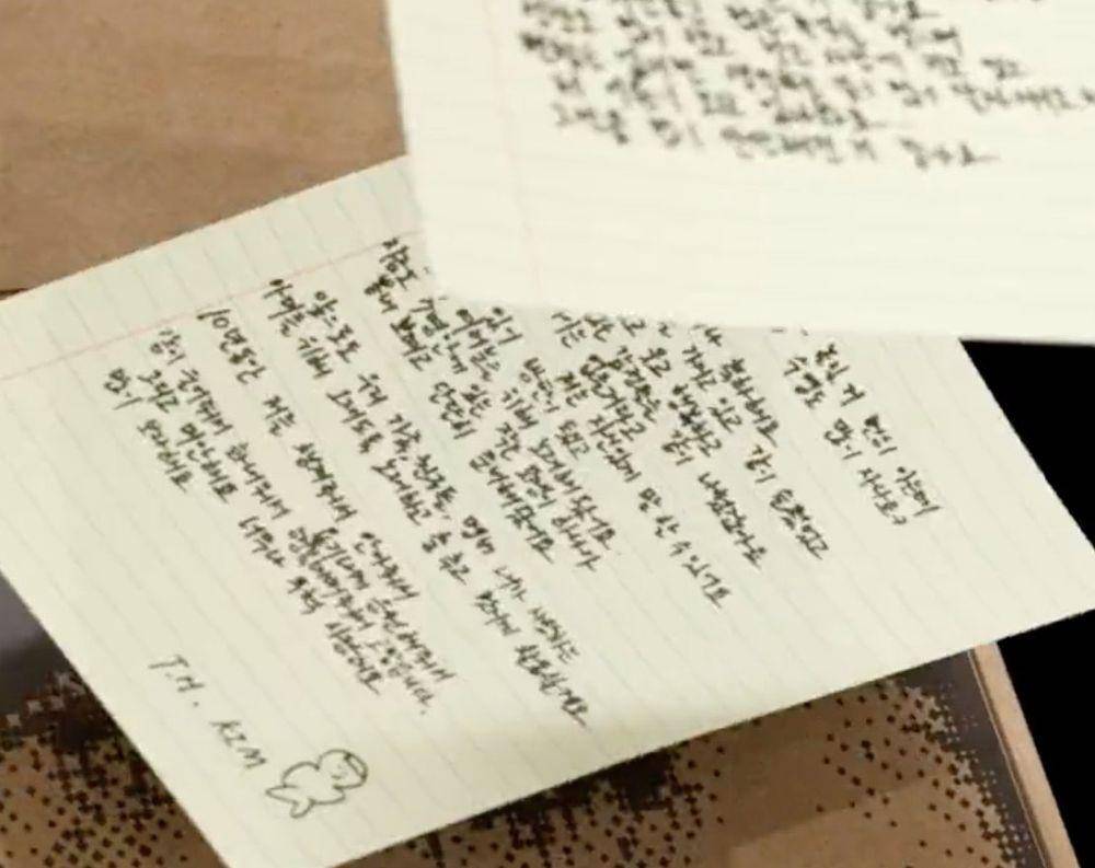 Surat V BTS untuk album Layover (dok. Weverse/BTS)