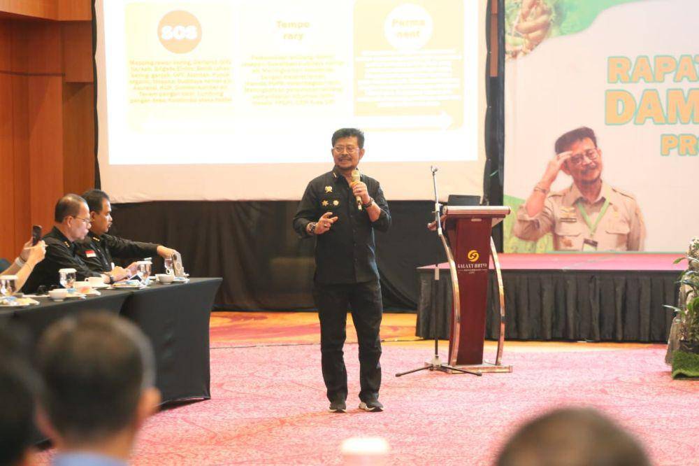 Menteri Pertanian Syahrul Yasin Limpo (Mentan SYL) memberikan arahan (Dok. Kementan PSP)