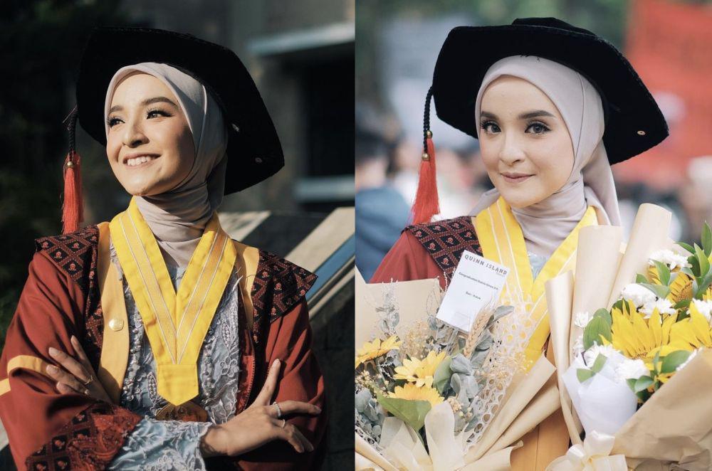 7 Potret Wisuda Nabila Ishma Pacar Mendiang Eril, Lulus Cumlaude!