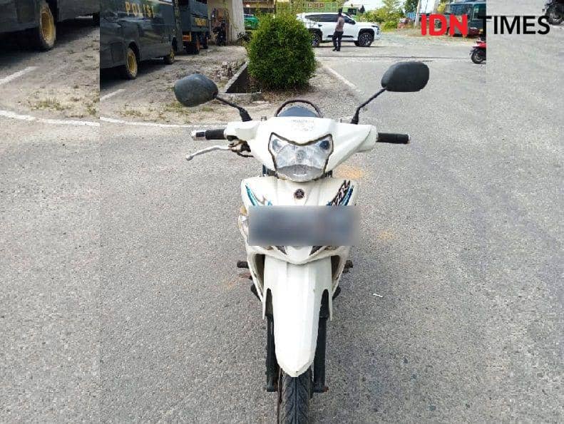 Barang bukti sepeda motor yang berhasil disita dari tangan tersangka ID . Foto Humas Polres PPU (IDN Times/Ervan)