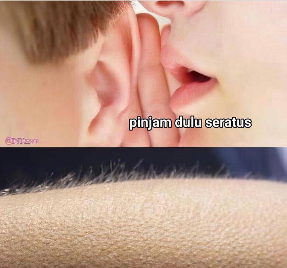 meme pinjam dulu seratus (instagram.com/piyes.an)