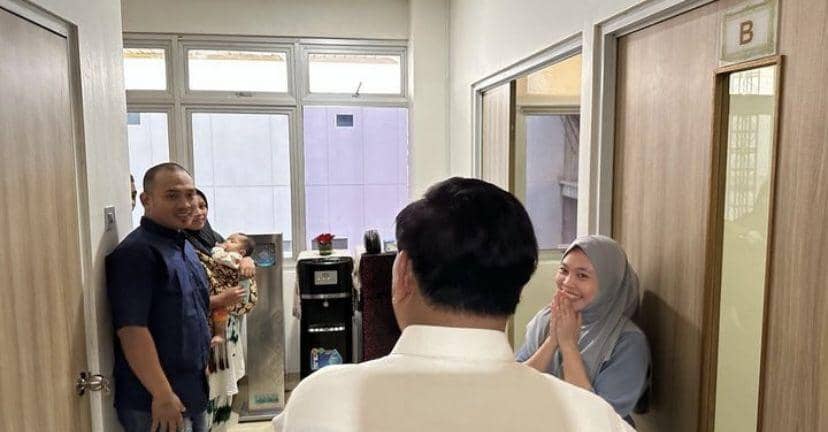 potret Prabowo jenguk Nabila, bocah yang selamatkan kucing (Instagram.com/prabowo)