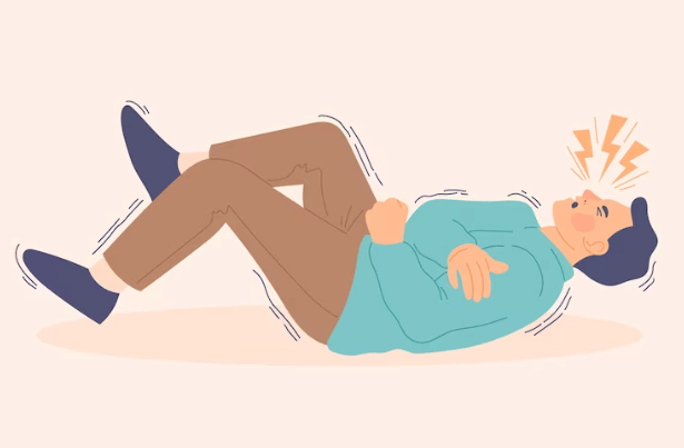 Ilustrasi kejang epilepsi.