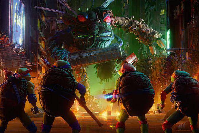 adegan dalam film Teenage Mutant Ninja Turtles: Mutant Mayhem (dok. Nickelodeon Movies/Teenage Mutant Ninja Turtles: Mutant Mayhem)