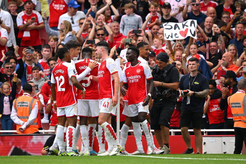 selebrasi gol pemain Arsenal (twitter.com/Arsenal)