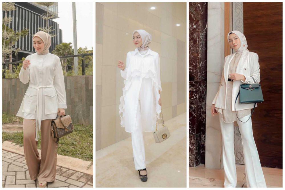 9 Ide Styling Atasan Putih ala Melody Prima, Dijamin Flawless!