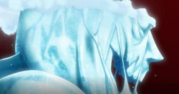 As Nodt tewas membeku ( Dok. Pierrot / Bleach: Thousand-Year Blood War )