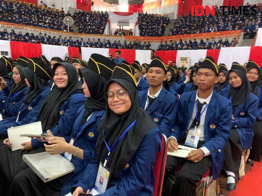 Mahasiswa Baru Unila 2023. (IDN Times/Rohmah Mustaurida)