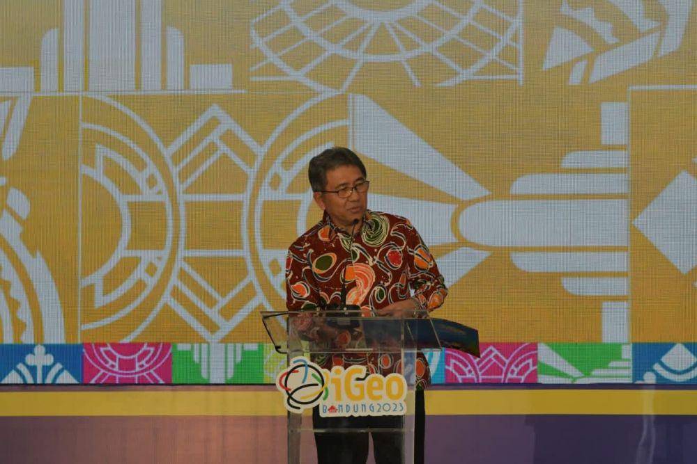 Staf Ahli Menteri bidang Manajemen Talenta, Tatang Muttaqin, saat penutupan iGeo 2023 di Kota Bandung, pada Minggu malam (13/8). (Dok. Kemendikbudristek)