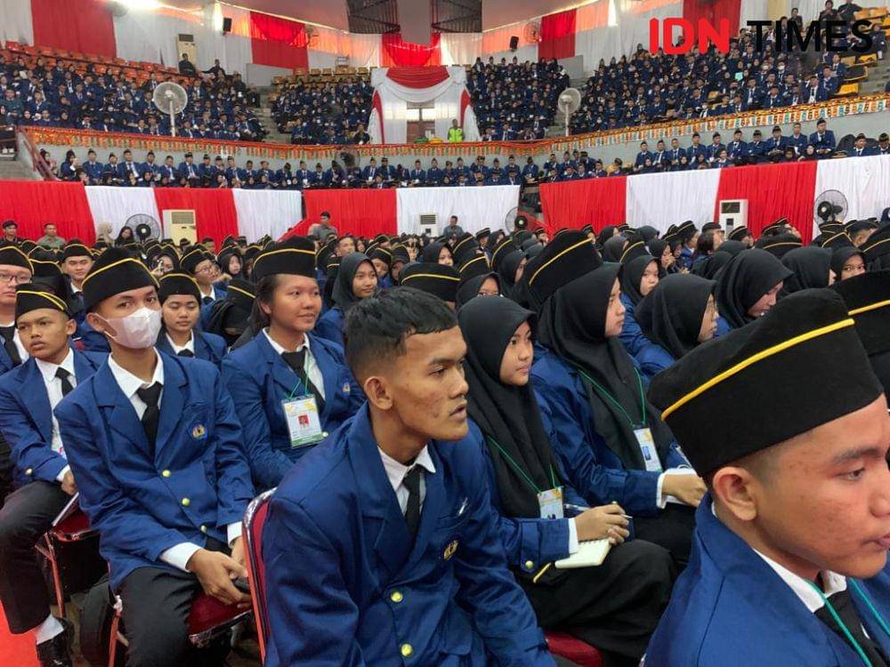 Mahasiswa Baru Unila 2023. (IDN Times/Rohmah Mustaurida)