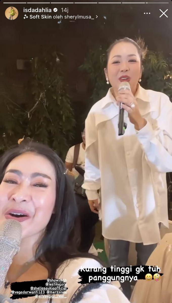 potret artis di pesta ulang tahun Shella Saukia (Instagram.com/isdadahlia)