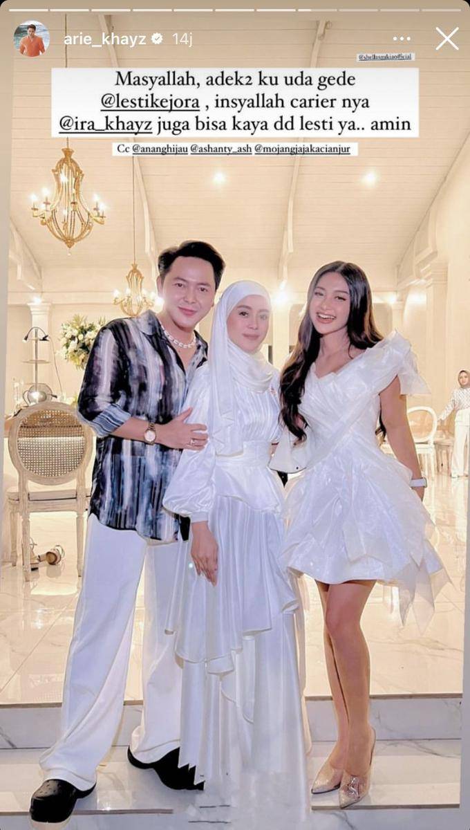 potret artis di pesta ulang tahun Shella Saukia (Instagram.com/arie_khayz)