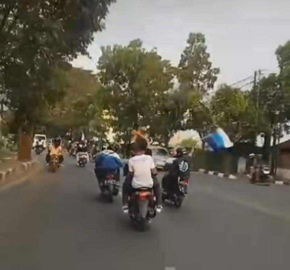 Tangkapan layar video di media sosia
