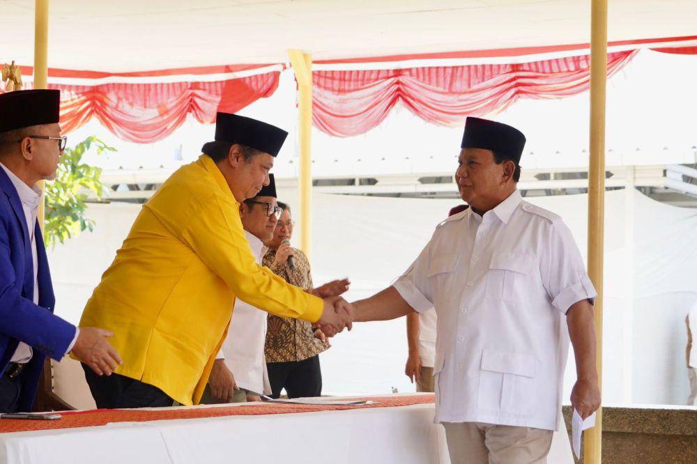 Prabowo Subianto, Airlangga Hartarto, dan Zulkifli Hasan (Dok. Golkar)