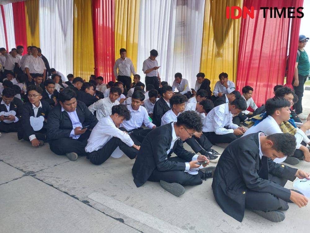 Pengukuhan Mahasiswa Baru ITERA 2023 (IDN Times/Silviana)
