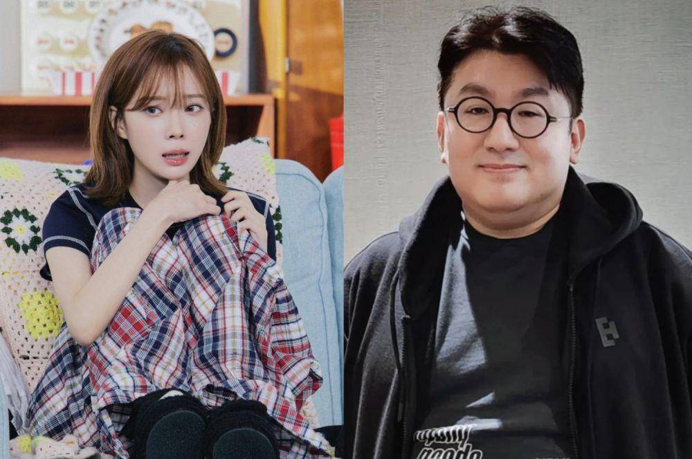 Winter aespa dan Bang Si Hyuk (instagram.com/aespa_official | instagram.com/hitmanb72)