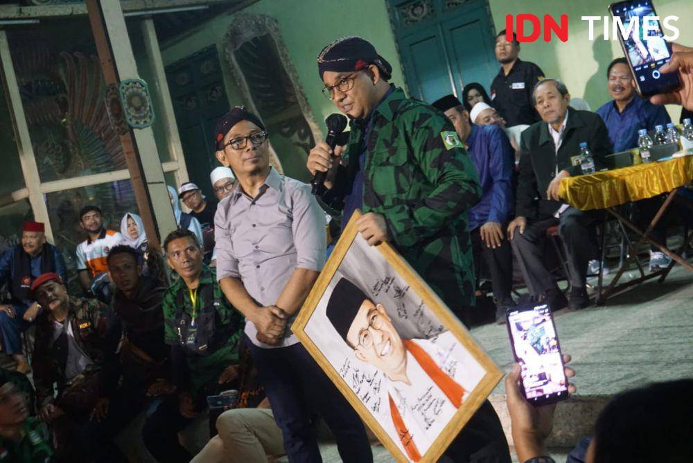 Bacapres Anies Baswedan di Museum Wayang Kekayon, Banguntapan, Bantul, Minggu (13/8/2023). (IDN Times/Tunggul Damarjati)