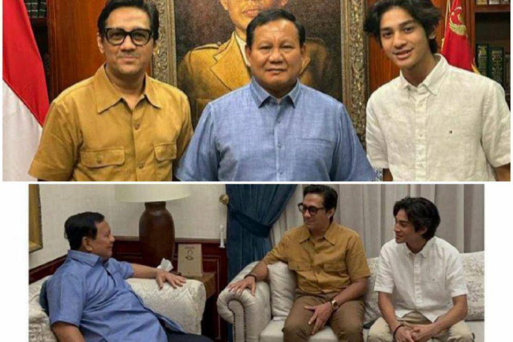 momen pertemuan Andre Taulany dan Kenzy bersama Prabowo (instagram.com/andreastaulany) | momen pertemuan Andre Taulany dan Kenzy bersama Prabowo (instagram.com/prabowo)