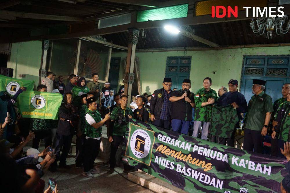Gerakan Pemuda Ka'bah (GPK) mendeklarasikan dukungannya di Pilpres 2024 untuk Anies Baswedan. (IDN Times/Tunggul Damarjati)