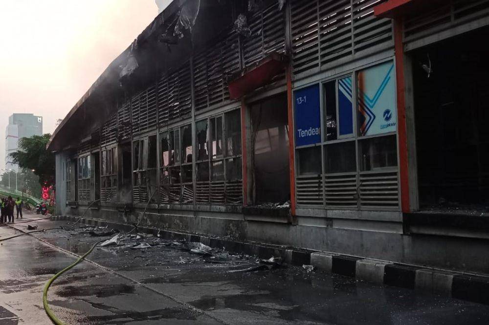 Halte Tendean usai dipadamkan. (dok. Damkar DKI Jakarta)