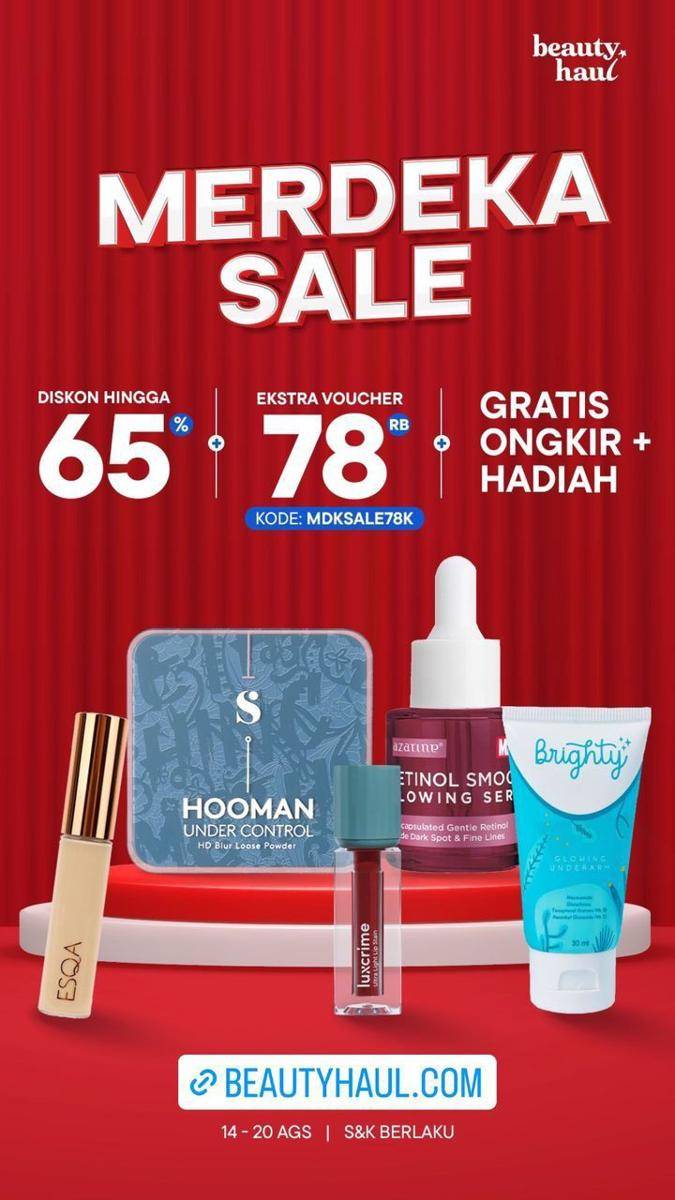 Promo Skincare dan Makeup Edisi Kemerdekaan (instagram.com/beautyhaulindo)