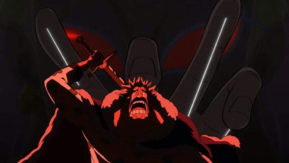 Doflamingo mengendalikan Riku. (dok. Toei Animation/One Piece)
