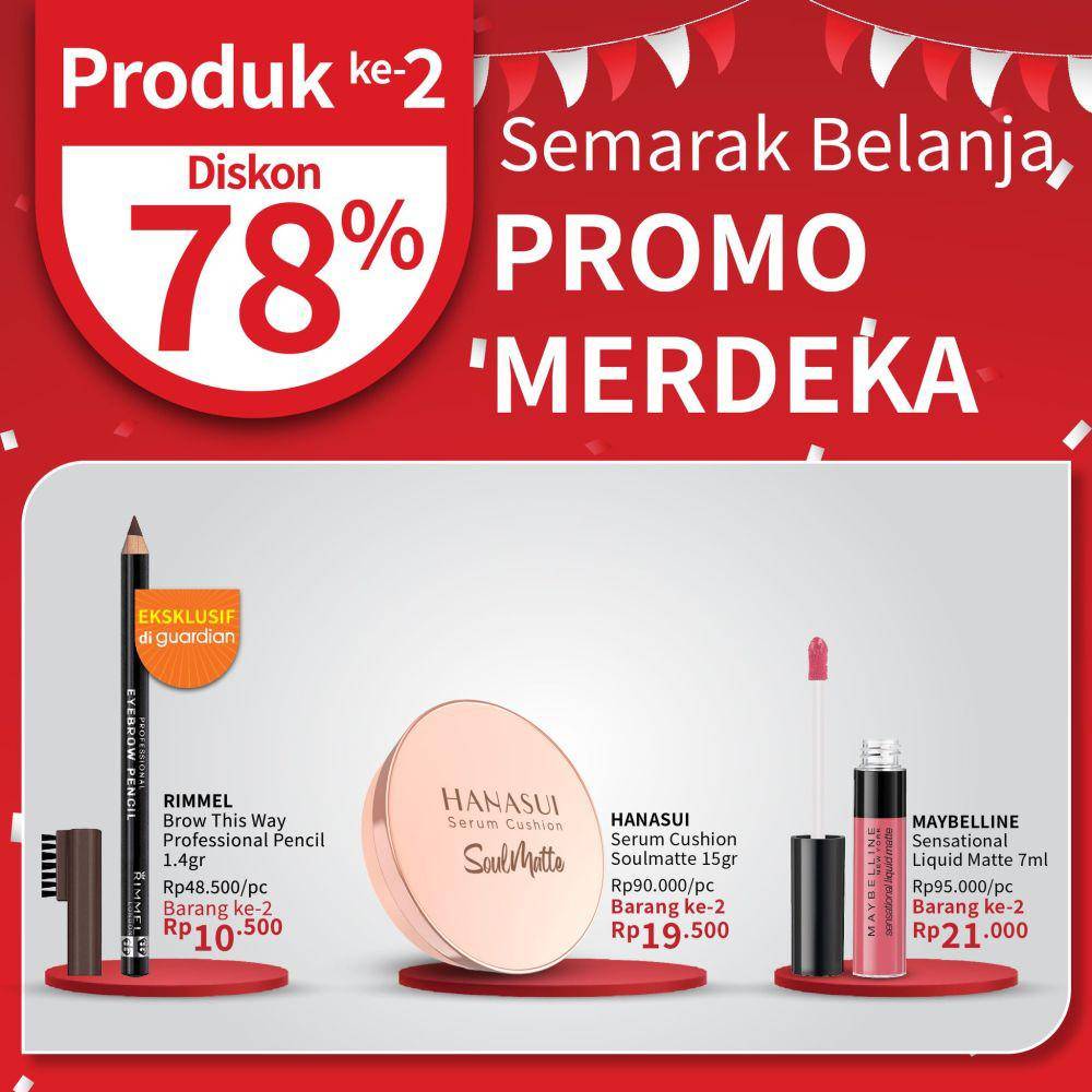 Promo Skincare dan Makeup Edisi Kemerdekaan (instagram.com/guardian_id)