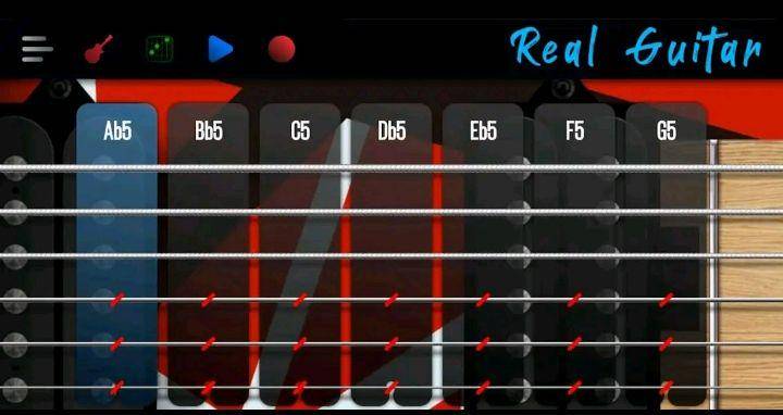 ilustrasi aplikasi Real Guitar (play.google.com)