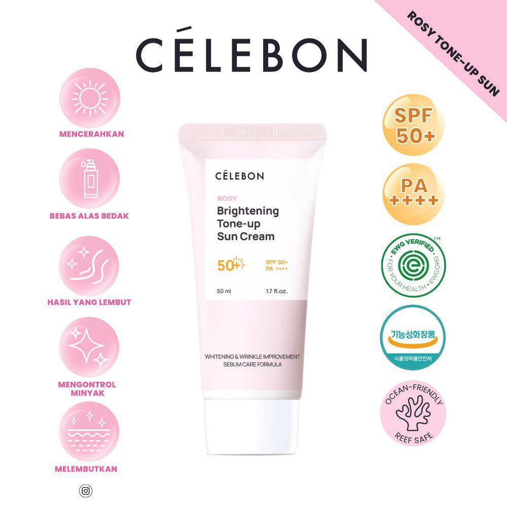 Celebon Brightening Tone Up Sun Cream SPF50+ PA++++ (dok. Shopee/celebon_official)