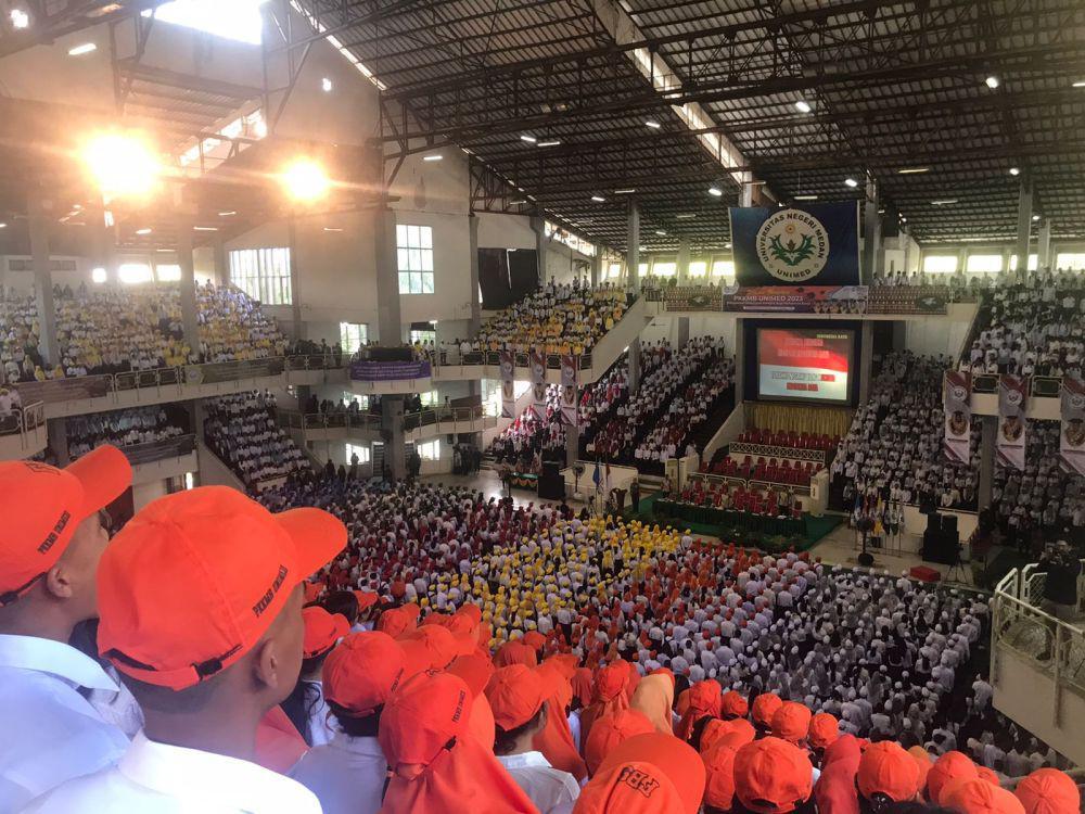 Intip Serunya PKKMB Unimed 2023, Ada 8.555 Mahasiswa Baru
