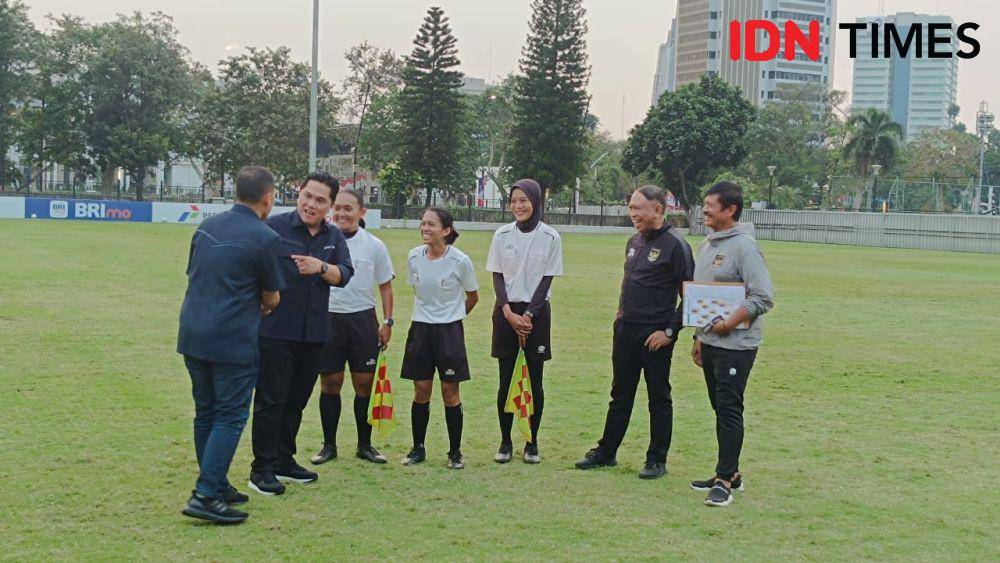 Erick Thohir buka peluang untuk wasit wanita di Liga 1. (IDN TImes/Tino).