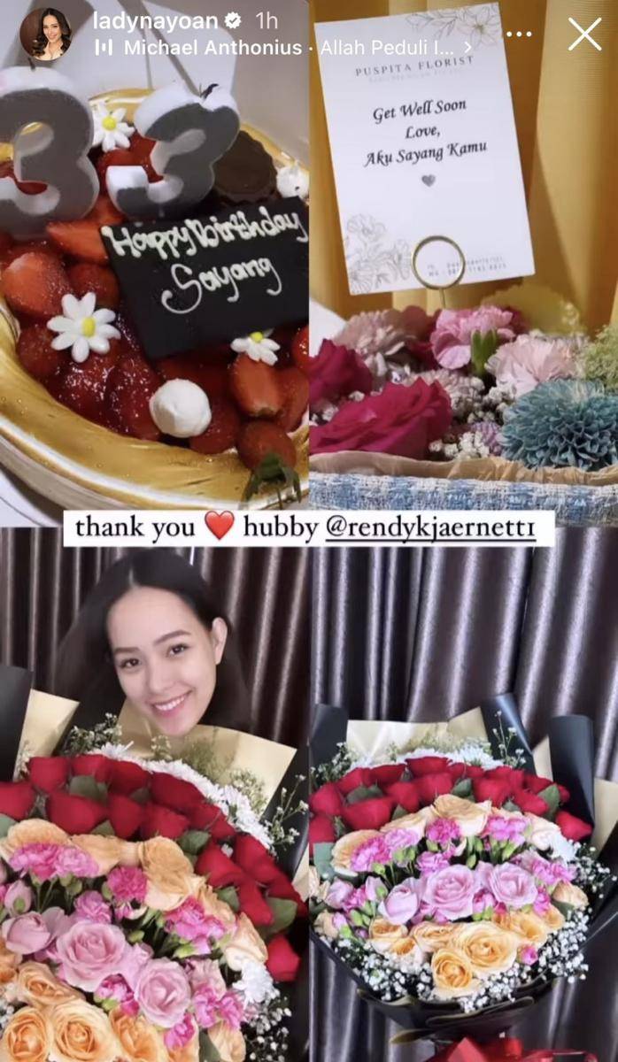 Lady Nayoan pamer hadiah dari Rendy Kjaernett (instagram.com/ladynayoan)
