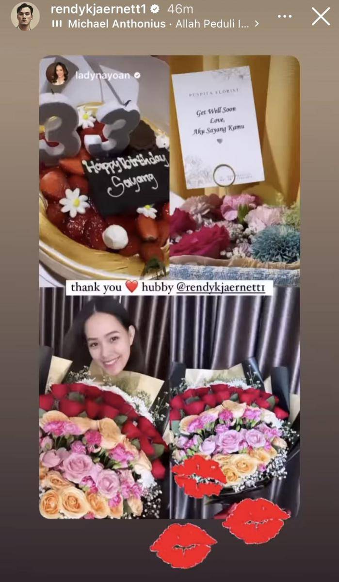 Rendy Kjaernett balas unggahan Lady Nayoan (instagram.com/rendykjaernett)